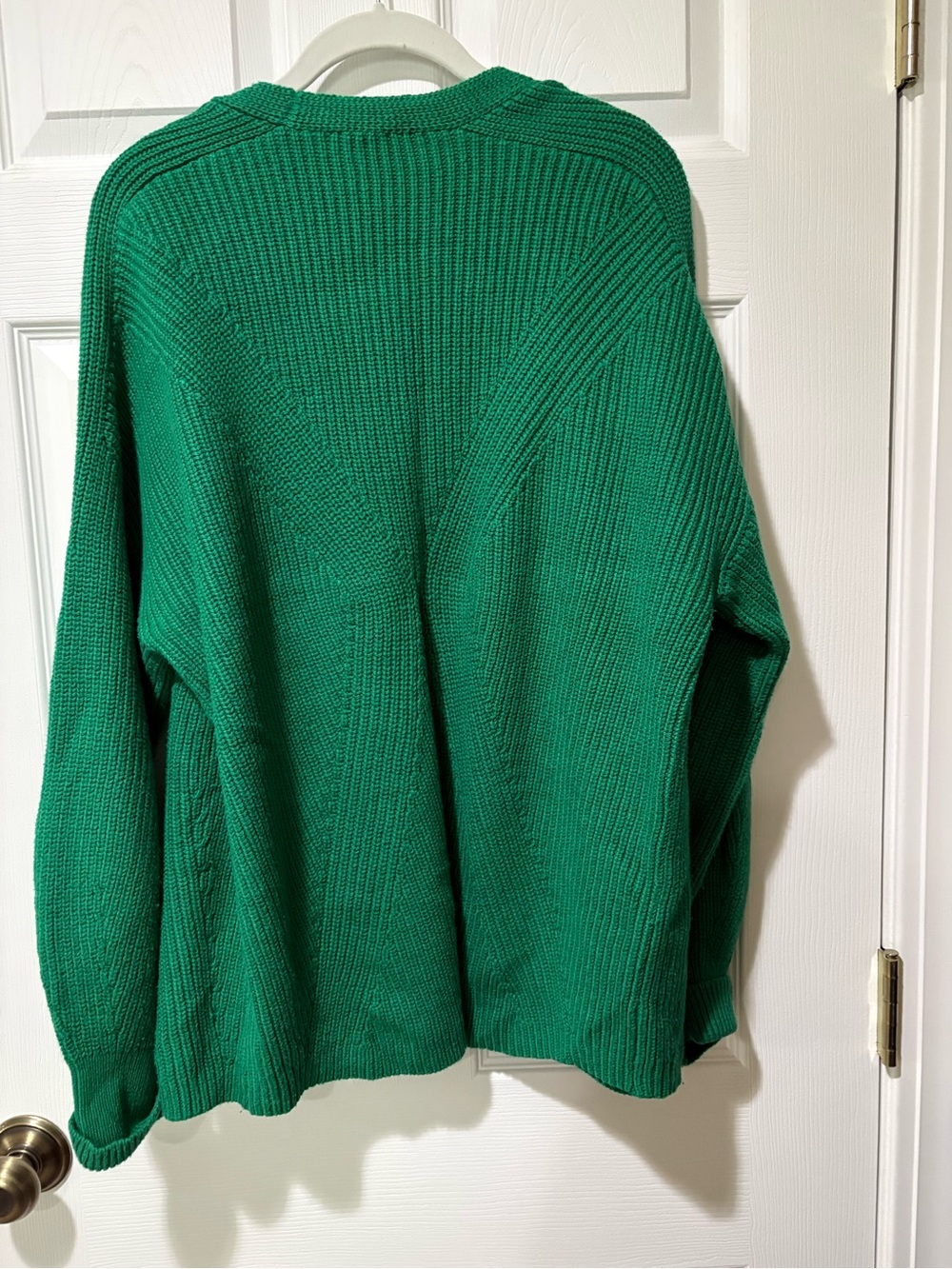 CAbi Emerald Green Ribbed V-Neck Cardigan Styke 3709 - Picture 6 of 6